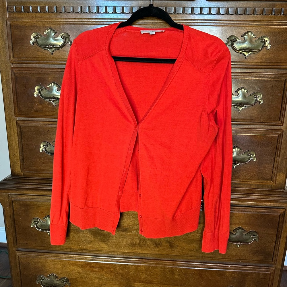 Women's Red Cardigan Sweater